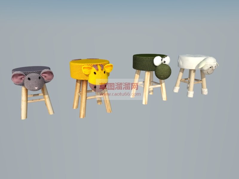 儿童凳子SU模型