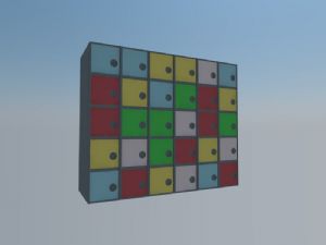 儿童寄存柜SU模型 免费sketchup模型下载