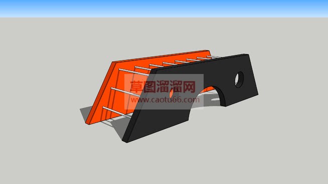 创意儿童爬杆SU模型