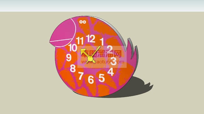 儿童装饰钟表SU模型