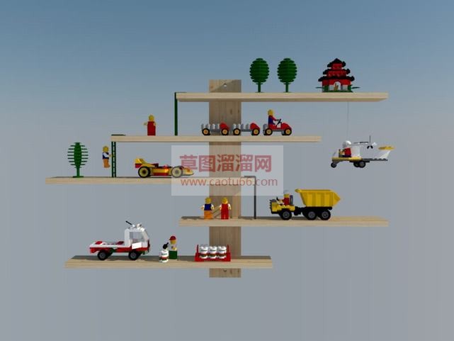 书架上的乐高SU模型