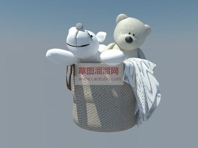 筐筐里的玩具SU模型