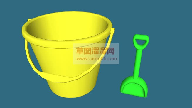 玩具铲子塑料SU模型
