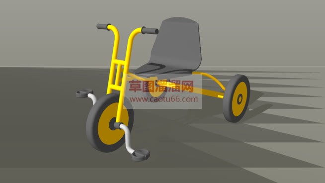 儿童三轮单车SU模型