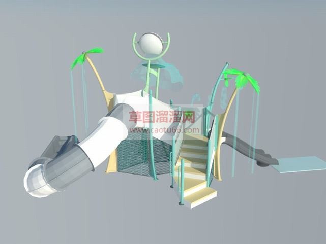如何画儿童游SU模型