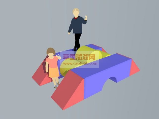 儿童游乐积木SU模型