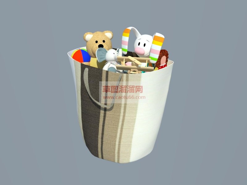 箩筐儿童玩具SU模型