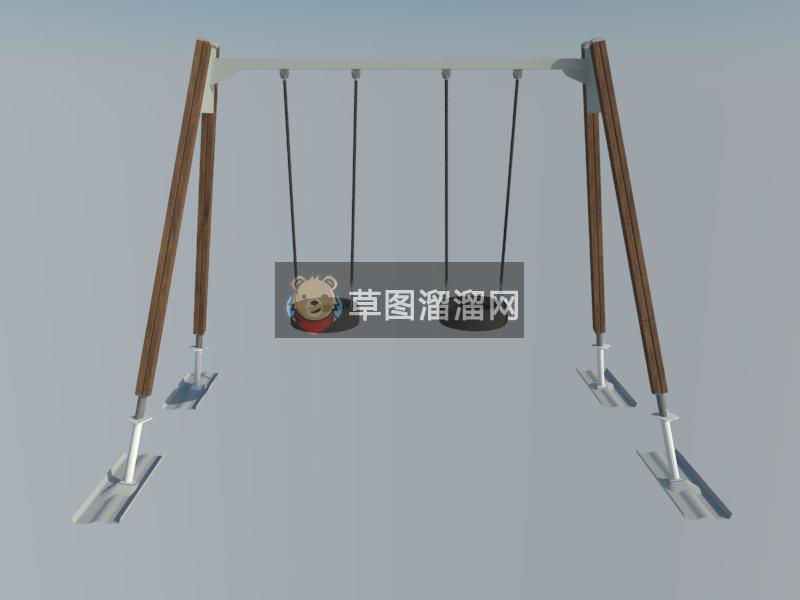儿童秋千椅轮胎SU模型