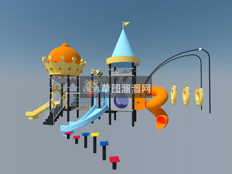 欧式儿童游乐设施SU模型