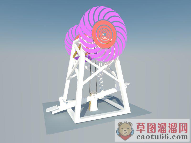 儿童跷跷板SU模型