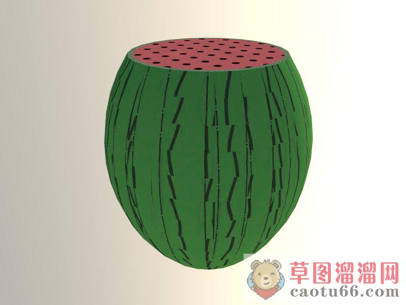 西瓜凳儿童凳子SU模型
