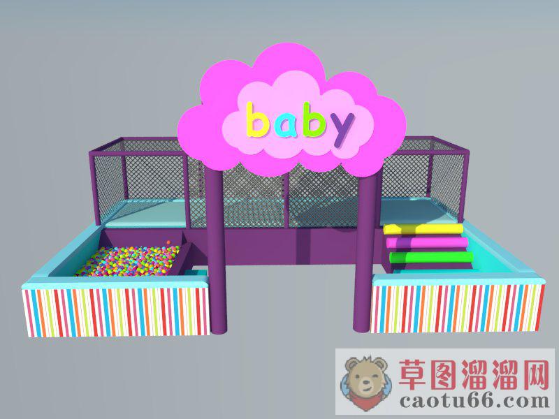 儿童游乐场海洋球SU模型