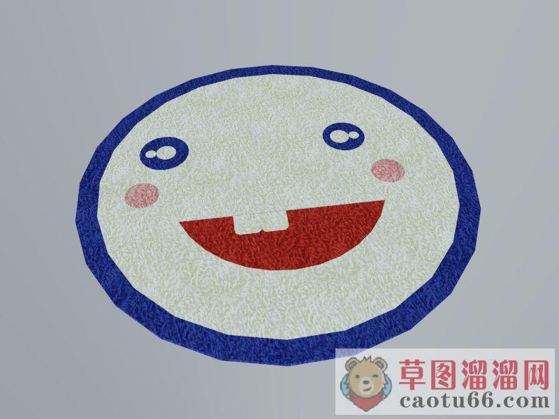 儿童地毯笑脸SU模型