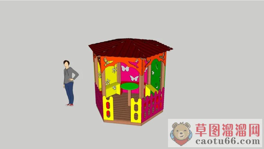 儿童护栏亭子SU模型