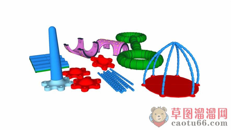 儿童游乐场道具SU模型