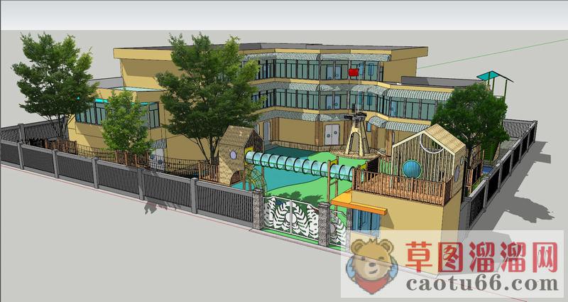 幼儿园学校SU模型