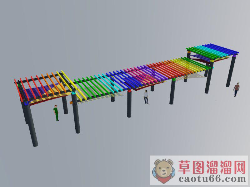 儿童廊架SU模型