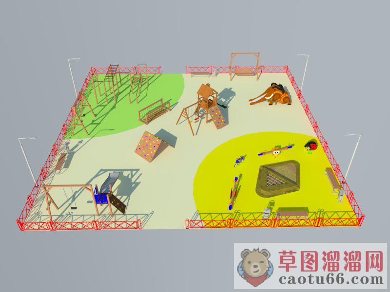 儿童游乐区SU模型