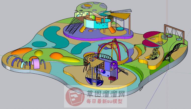 儿童游乐活动区域SU模型
