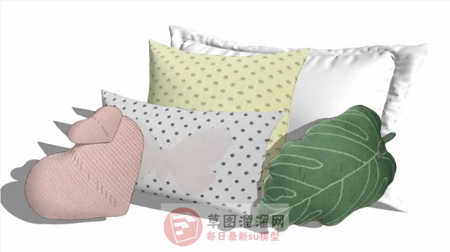 造型儿童枕头SU模型
