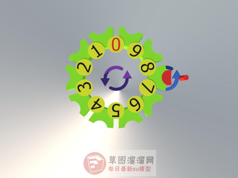 儿童装饰时钟SU模型