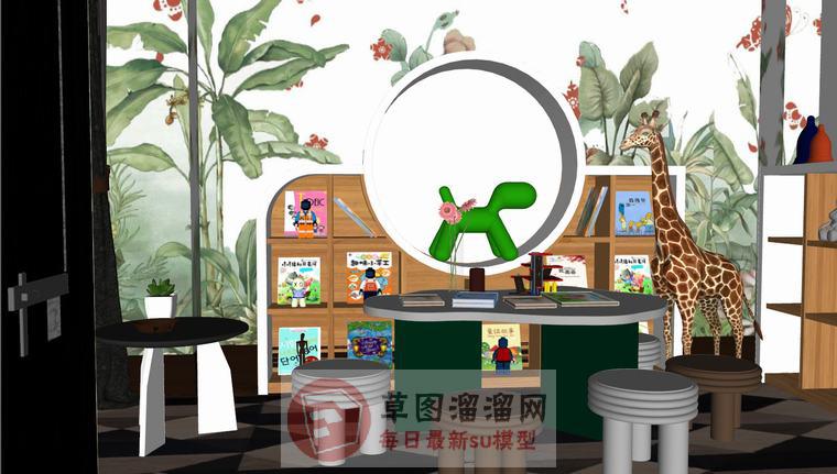 儿童教室玩具SU模型