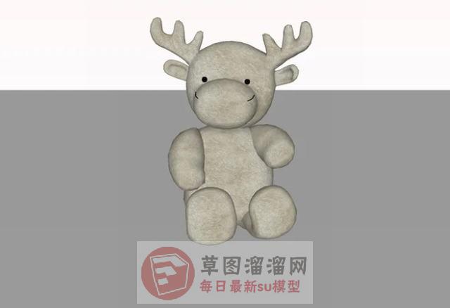 小鹿布娃娃玩具SU模型