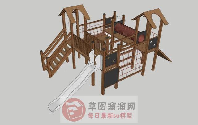 儿童滑梯游乐SU模型