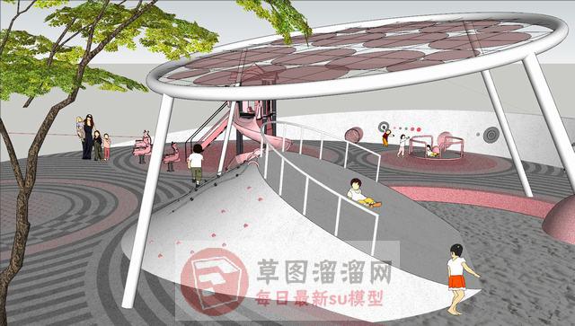 儿童游乐区SU模型