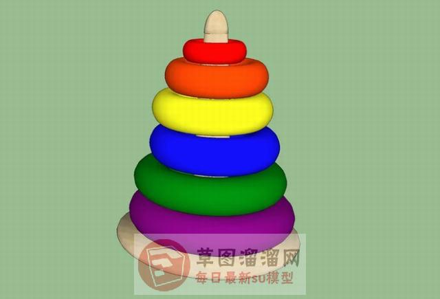 儿童玩具套圈SU模型