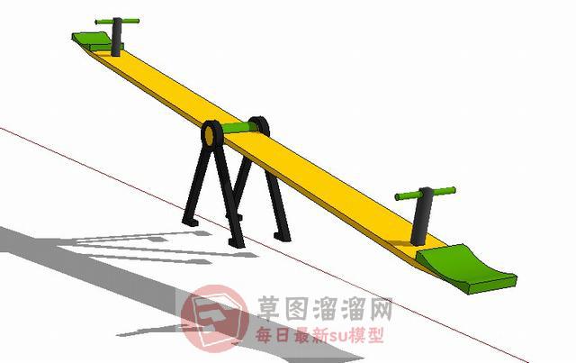 儿童跷跷板器材SU模型
