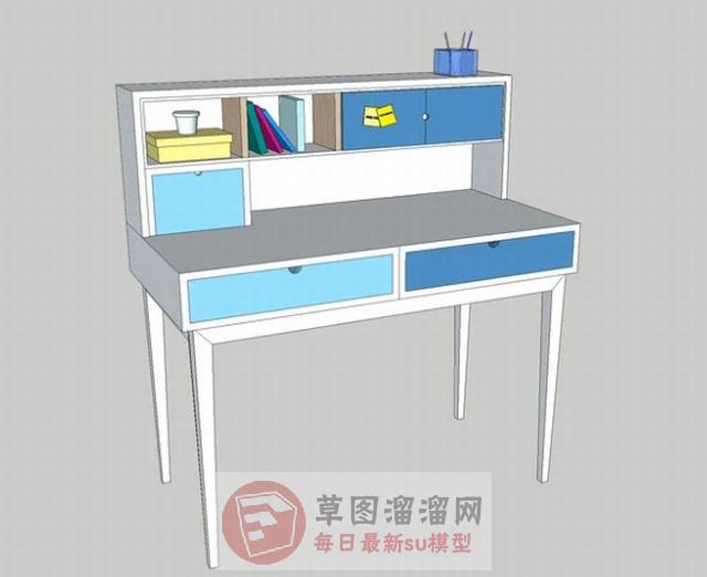 宜家儿童书桌SU模型