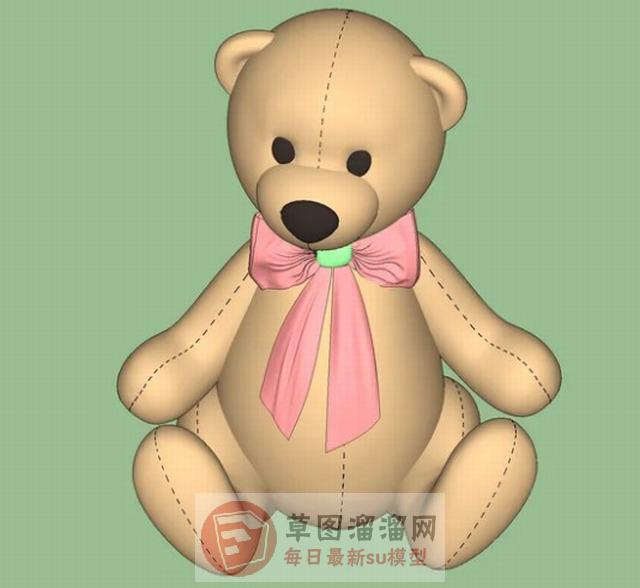 熊布娃娃玩具SU模型