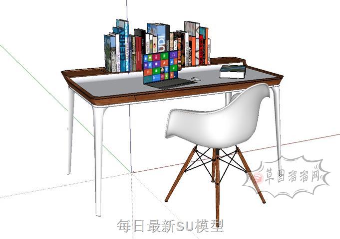儿童书桌桌子SU模型
