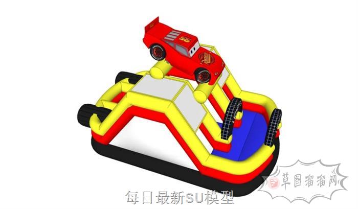 儿童玩具汽车SU模型