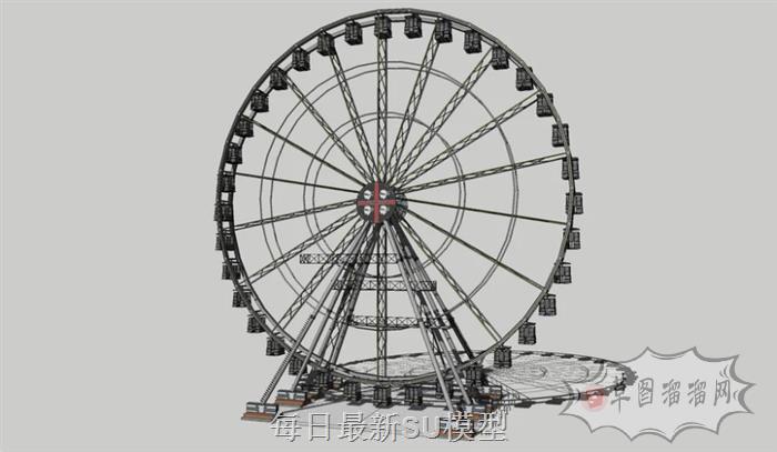 摩天轮游乐SU模型