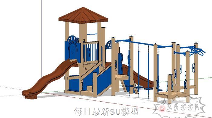 儿童滑滑梯SU模型