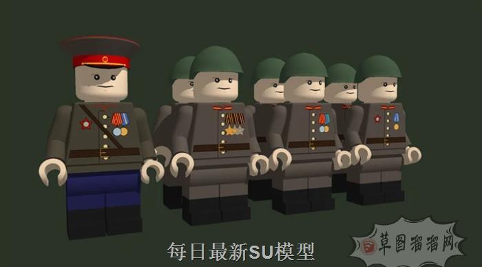 乐高玩具人物SU模型