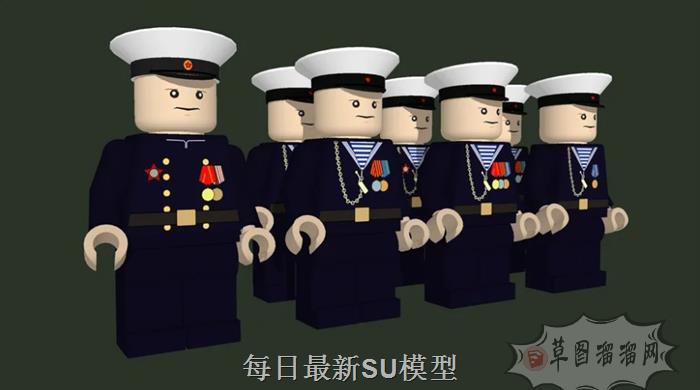 乐高玩具人物SU模型