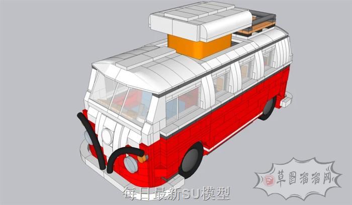乐高玩具车SU模型