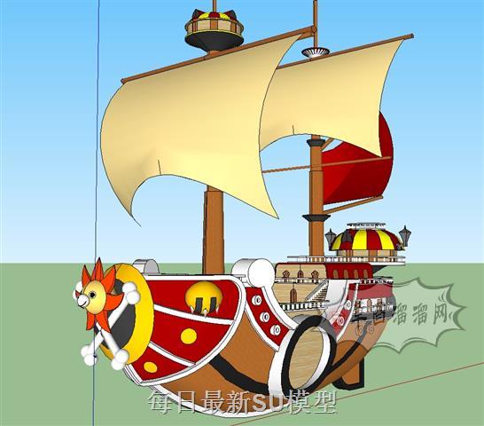 儿童海盗船游乐SU模型
