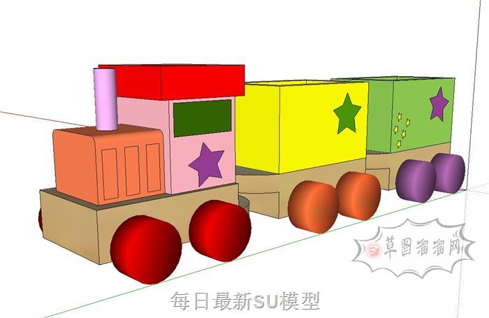 小火车玩具SU模型