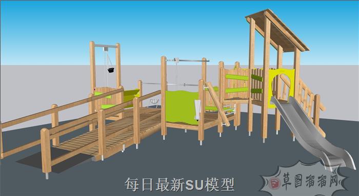 儿童滑滑梯SU模型