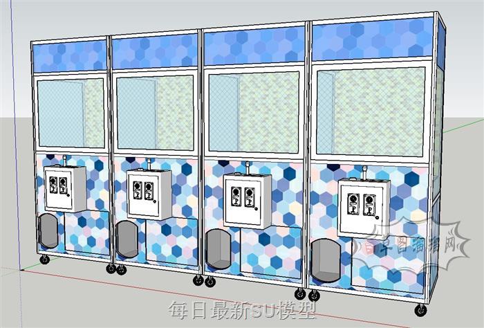 夹娃娃抓娃娃娃娃机SU模型