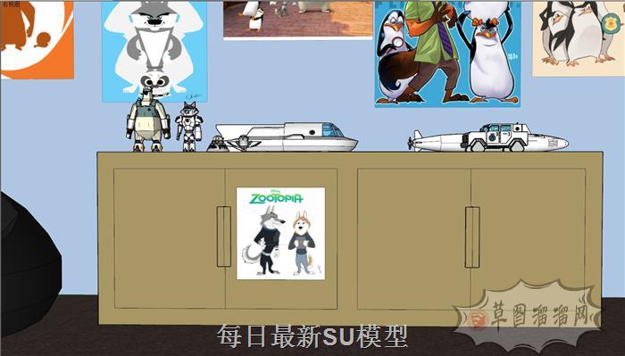 儿童房玩具SU模型