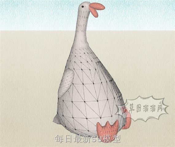儿童鸭子玩具SU模型