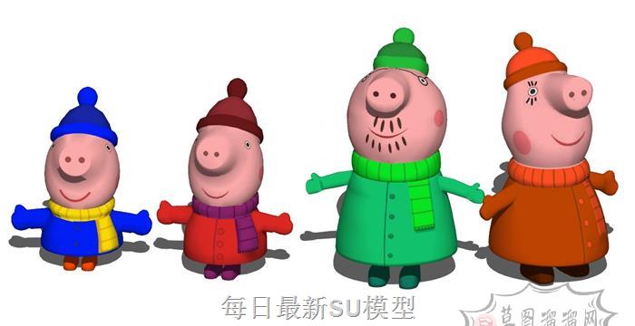 小猪佩奇佩德罗SU模型
