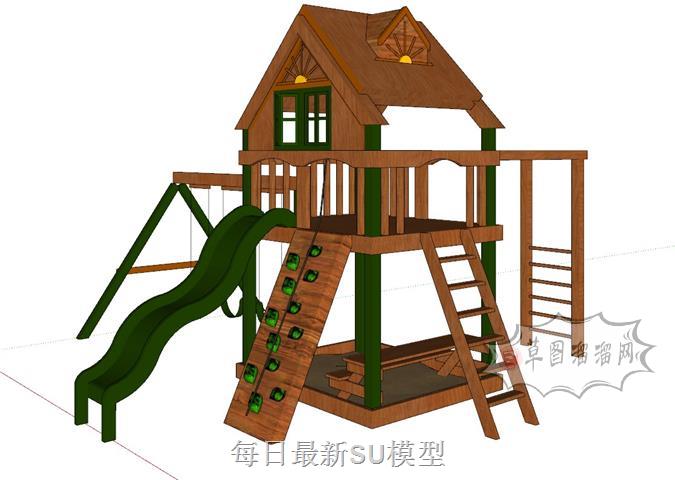 儿童滑滑梯游乐SU模型