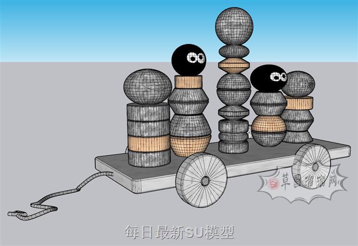 儿童玩具装饰SU模型