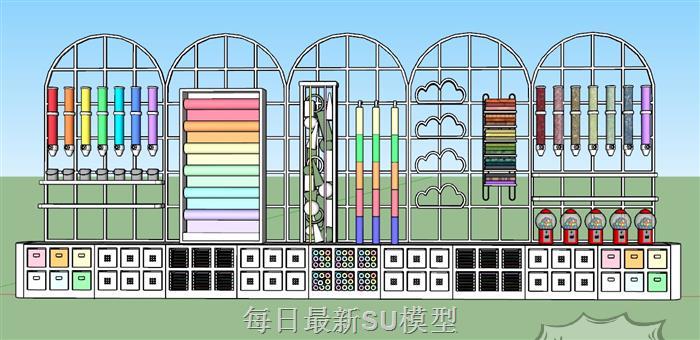 儿童玩具柜SU模型